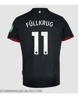 West Ham United Niclas Fullkrug #11 Maglia Gara Trasferta Repliche 2024-25 Maniche Corte